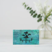 De ondergrondse Visitekaartjes zijn turquoise (Staand voorkant)