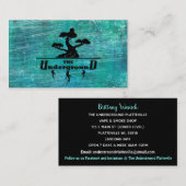 De ondergrondse Visitekaartjes zijn turquoise (Voorkant / Achterkant)