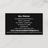 De ondergrondse Visitekaartjes zwart-wit (Achterkant)