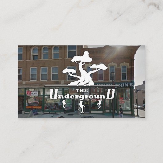 De Ondergrondse Zaken in de binnenstad Visitekaartje (Voorkant)