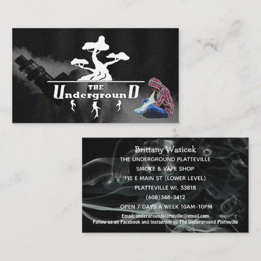 De ondergrondse zakenman visitekaartje (Voorkant / Achterkant)