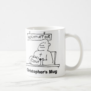 De onderhandelaar heeft Boxing Glove met Clout. Na Koffiemok