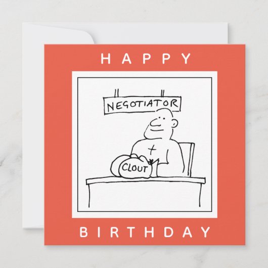 De onderhandelaar heeft een klout op boxing handsc kaart (Voorkant)