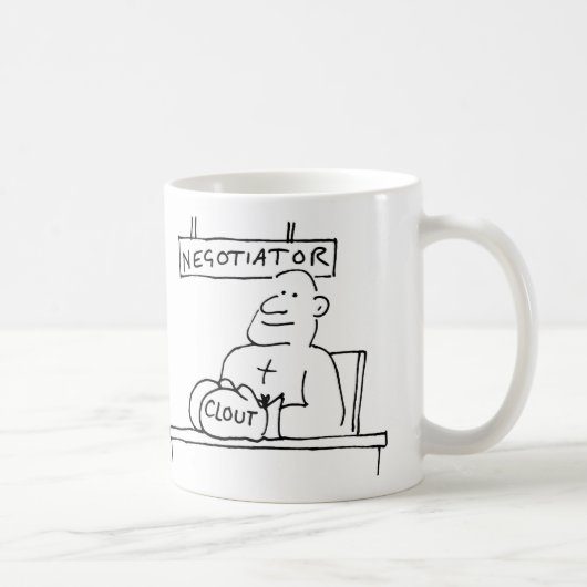 De onderhandelaar op Desk heeft de Boxing Glove me Koffiemok (Rechts)