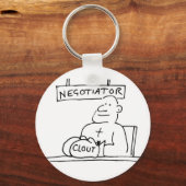 De onderhandelaar op Desk heeft de Boxing Glove me Sleutelhanger (Voorkant)