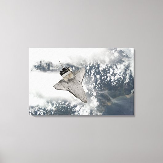 De onderkant van de ruimteshuttle Discovery Canvas Afdruk (Voorkant)