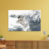 De onderkant van de ruimteshuttle Discovery Canvas Afdruk (Insitu (Woonkamer))