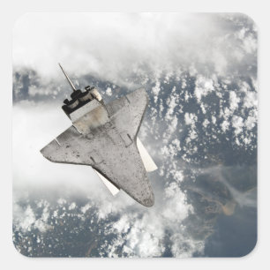 De onderkant van de ruimteshuttle Discovery Vierkante Sticker