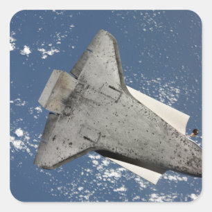 De onderkant van ruimteshuttle Discovery 2 Vierkante Sticker