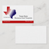 De onderprefectuur is Red, White Blue State of Tex Visitekaartje (Voorkant / Achterkant)
