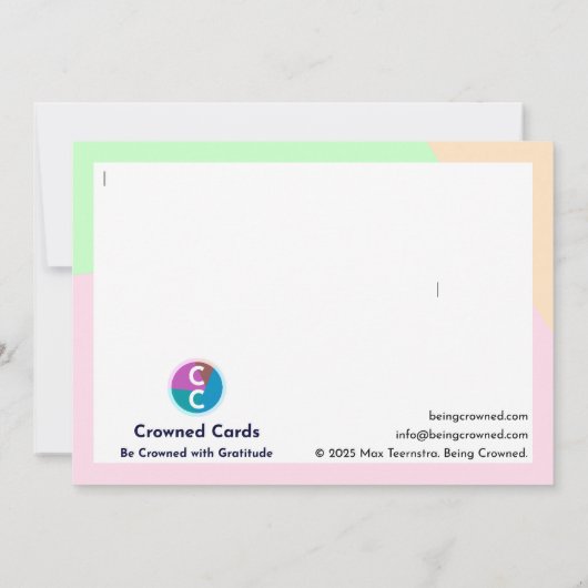 De ondersteuningsmedewerker bedankkaart (Achterkant)