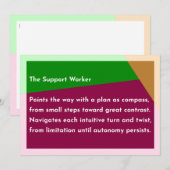 De ondersteuningswerker bedankkaart (Voorkant / Achterkant)