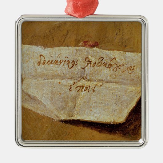 De ondertekening van El Greco Metalen Ornament (Voorkant)