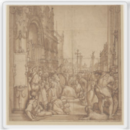 De onderwerping van Barbarossa aan paus Alexander  Sticker