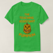 De onderwijsassistent Pumpkin Funny Halloween Cos T-shirt (Design voorkant)