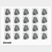 De onderwijskwestie" vierkante sticker (Vel)