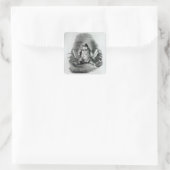 De onderwijskwestie" vierkante sticker (Tas)
