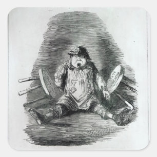 De onderwijskwestie" vierkante sticker