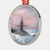 De onderzeeër van de klasse Ohio Metalen Ornament (Links)