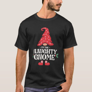 De ondeugende Gnome Grappige Familie Matching Groe T-shirt