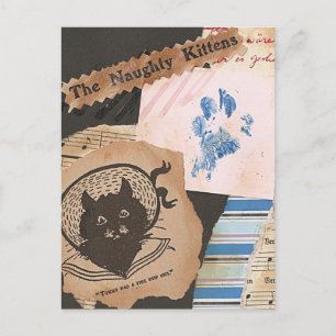 De ondeugende Kittens Collage Briefkaart