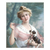 De ondeugende pup van Emile Vernon Foto Afdruk (Voorkant)