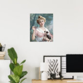 De ondeugende pup van Emile Vernon Poster (Thuiskantoor)