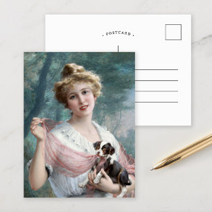 De ondeugende puppy   Émile Vernon Briefkaart