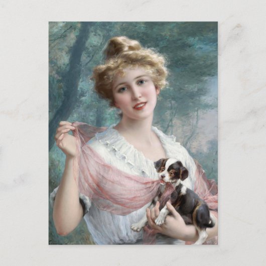 De ondeugende puppy | Émile Vernon Briefkaart (Voorkant)