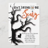 De ondiepe Uitnodiging eet, Drink, & is eng! (Voorkant / Achterkant)