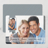 De ondoorzichtige Dubbele Foto van de Banner Save The Date (Voorkant / Achterkant)