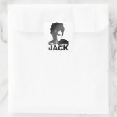 De one Eyed Jack Vierkante Sticker (Tas)