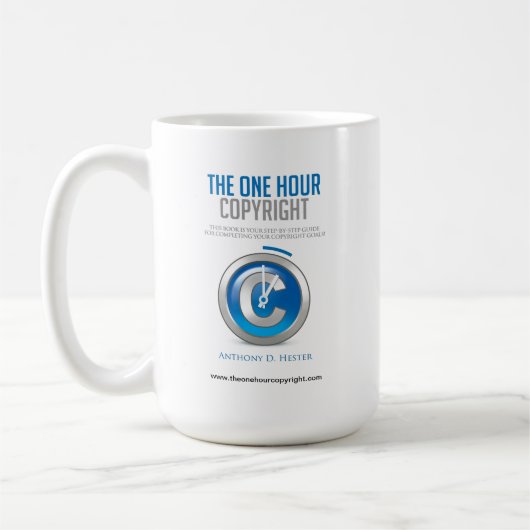 De One Hour Copyright Coffee-Mok Koffiemok (Links)