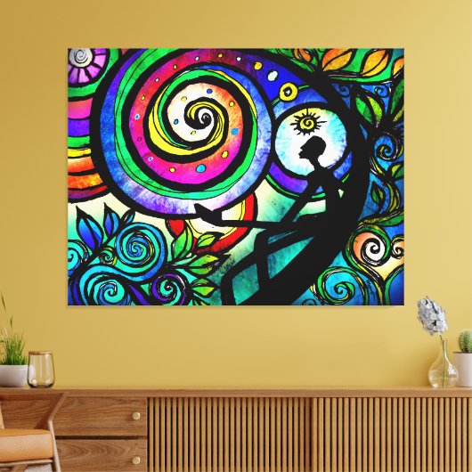 De Oneindige Geest Stretched Canvas Print (Insitu (Woonkamer))