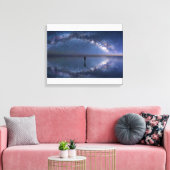 de Oneindige Spiegel - Salar de Uyuni Melkweg Canvas Afdruk (Insitu (Woonkamer))