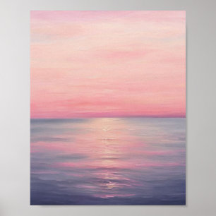 De oneindige stilte van een roze-kwarts horizon ov poster