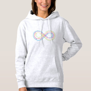De oneindigheid van de regenboog kan alles symboli hoodie