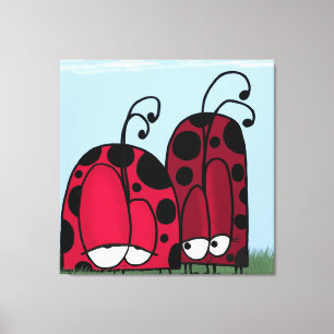 De ongeëvenaarde illusie van de Liefde Ladybug Canvas Afdruk