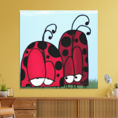 De ongeëvenaarde illusie van de Liefde Ladybug Canvas Afdruk (Insitu (Woonkamer))