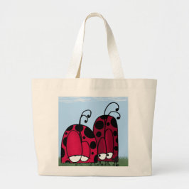 De ongeëvenaarde illusie van de Liefde Ladybug Grote Tote Bag
