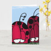 De ongeëvenaarde illusie van de Liefde Ladybug Kaart (Gele Bloem)