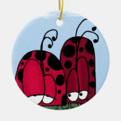 De ongeëvenaarde illusie van de Liefde Ladybug Keramisch Ornament (Voorkant)