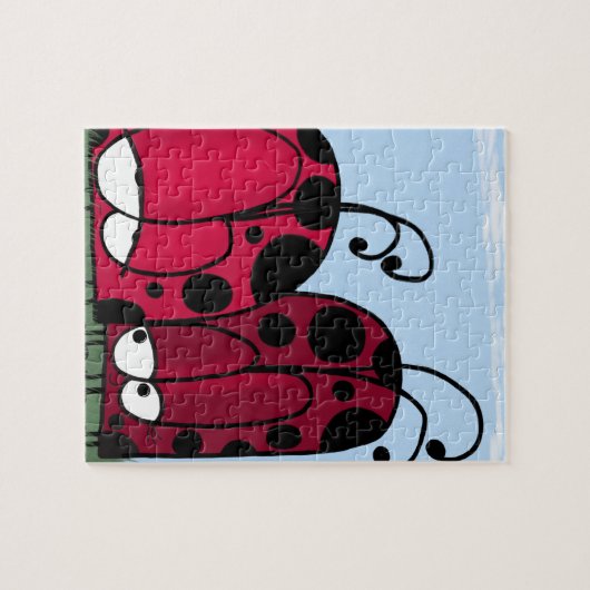 De ongeëvenaarde illusie van de Liefde Ladybug Legpuzzel (Horizontaal)