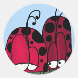 De ongeëvenaarde illusie van de Liefde Ladybug Ronde Sticker