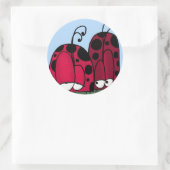 De ongeëvenaarde illusie van de Liefde Ladybug Ronde Sticker (Tas)