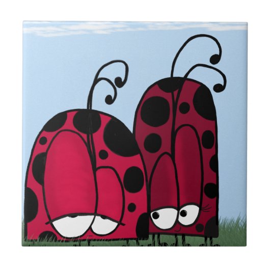 De ongeëvenaarde illusie van de Liefde Ladybug Tegeltje (Voorkant)