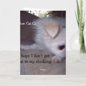 De ongehoorzame Kaart van het Puppy van Kerstmis (Achterkant)