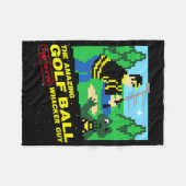 De ongelofelijke golfbal Tap-a-roo Whacker man  Fleece Deken (Voorkant (Horizontaal))