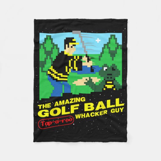 De ongelofelijke golfbal Tap-a-roo Whacker man  Fleece Deken (Voorkant)