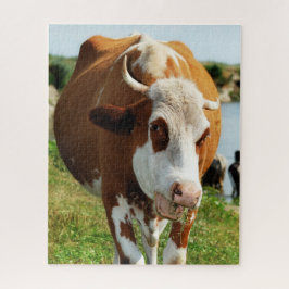 De ongelofelijke zingende koe grappig dier legpuzzel